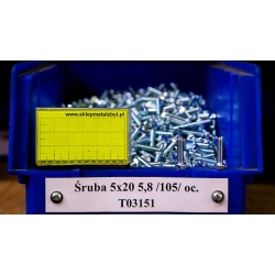 ŚRUBA 5X20 5,8 DIN933/105/ OC. (T03151)