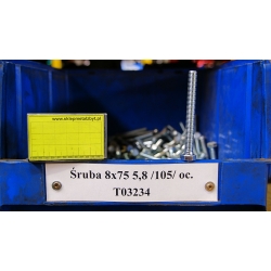 ŚRUBA 8X75 5,8 DIN933/105/ OC. (T03234)