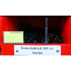 ŚRUBA 8X80 8,8 DIN912/302/ (T03304)